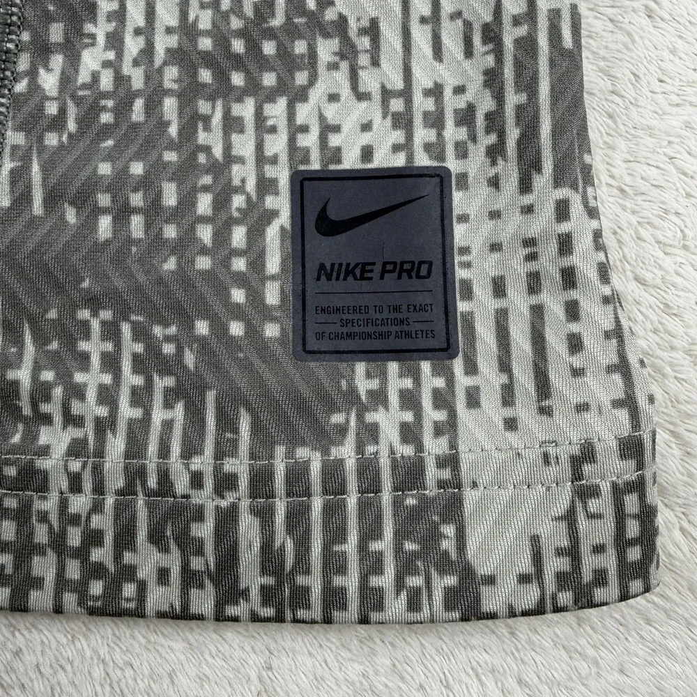 Nike Pro Dri-Fit Fitted Compression Digital Camo Long‎ Sleeve Athletic Shirt L